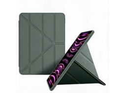 Capa de silicone com 3 dobras em Y, anti-curvatura para Xiaomi Pad 7/7pro 11.2 Polegadas (verde escuro)