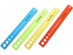 Régua Villcase De 30cm Em Pvc Cor Aleatória Para Estudantes, Flexível, Leve E Durável, Adequada Para Uso Em Escritórios