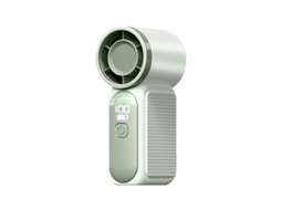 Ventilador de Mão Turbo Usb Recarregável, 100 Velocidades, Leve 112g, 1200mah, Autonomia 18h, Verde, Ideal para Atividades Ao Ar Livre, Fá STELASPLEN