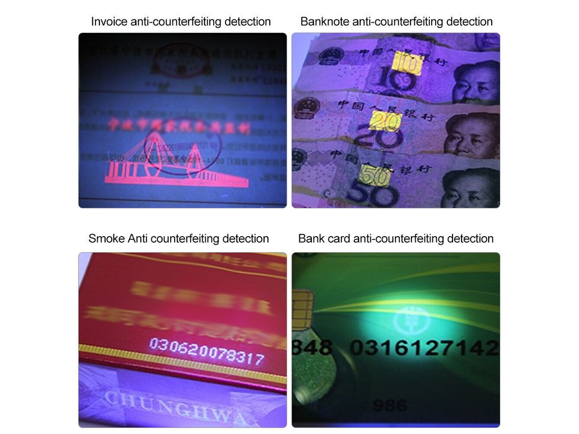 Mini Lanterna Led Ultravioleta Uv, Luz Negra, Chaveiro, Lâmpada De Inspeção - Preta SUNNY SPACES