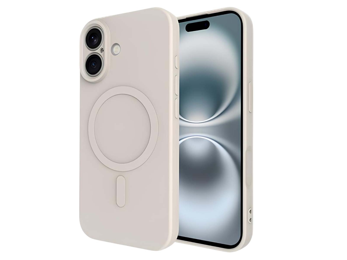 Just In Case Capa Para Iphone 17 Magsafe Em Tpu Macio Série Kickcase Bege