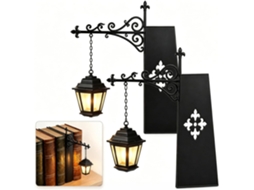 Luminária De Estante Estilo Vintage Biblioteca Fantástica, Conjunto 2