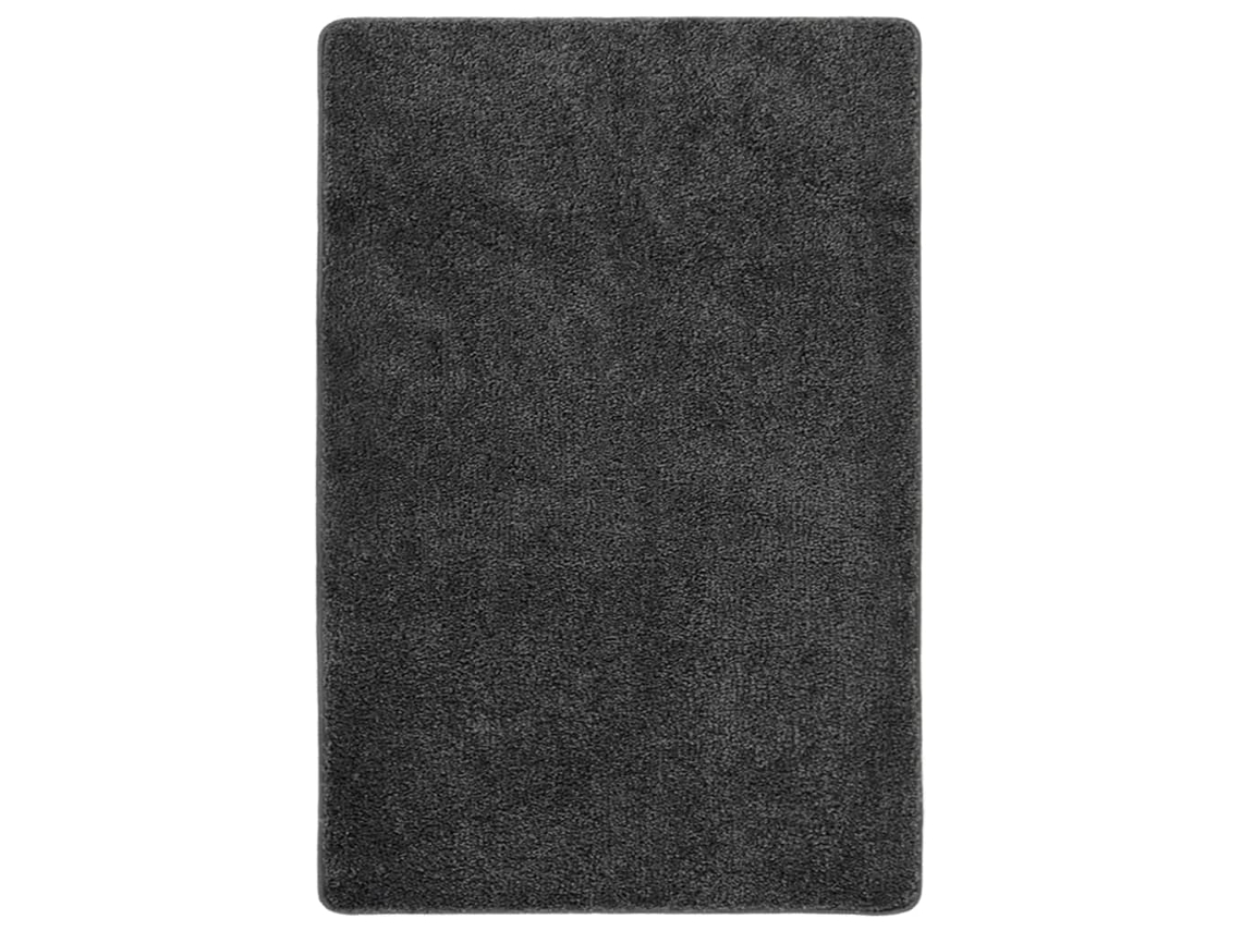Vidaxl Tapete Shaggy 140x200 Cm Antiderrapante Cinzento-escuro