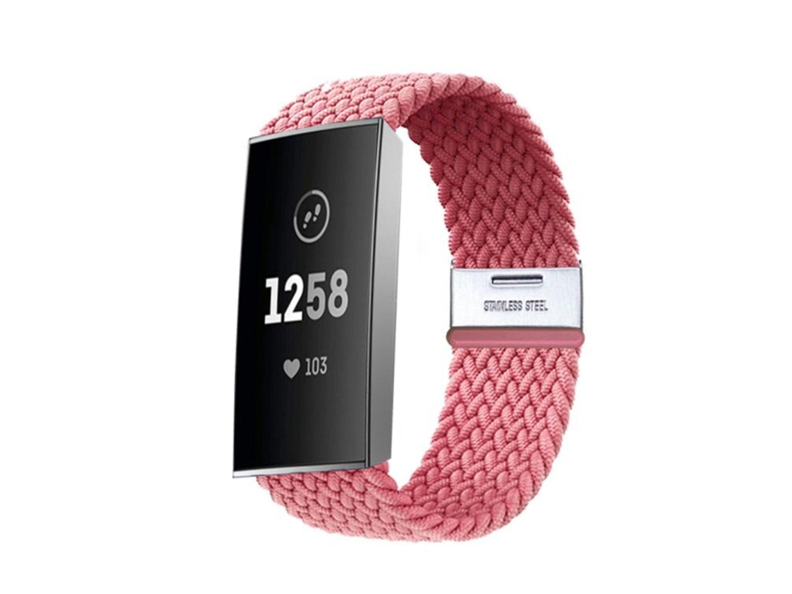 Bracelete Solo loop para Fitbit by Google Charge 3 Rosa