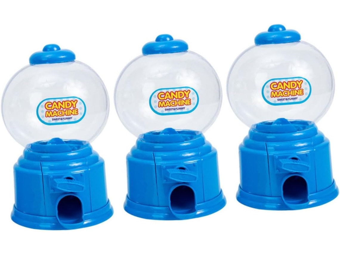 Mini Dispensador De Doces De Brinquedo, Conjunto De 3 Peças, Plástico Azul, Multifuncional