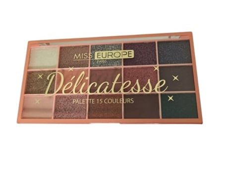 Miss Europe Sombra De Olhos Com 15 Cores Nº1 Délicatesse 15x1.5g Miss Europe Paris