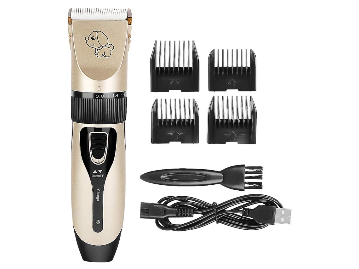 Kit de Aparador Primerox Sem Fio para Cães com 4 Pentes Limites