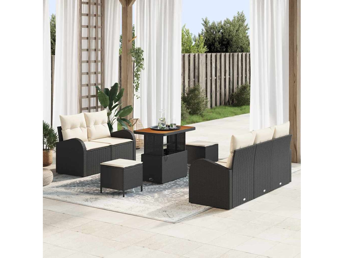 Vidaxl Conjunto De Sofá De Jardim 8 Unid. 7-número De Lugares