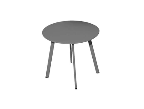 Mesa de centro de jardim Madeira maciça em aço epóxi grafite Ø 40 cm Proloisirs