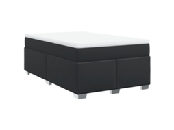 Cama Boxspring com Colchão 120x190 cm Couro Artificial Preto MAISON EXCLUSIVE