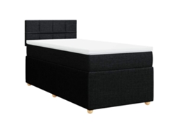 Cama com Molas/colchão 90x200 Cm Tecido Preto MAISON EXCLUSIVE