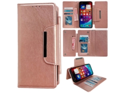 Capa Para Iphone 14 Pro Max Pele Sintética Rosa