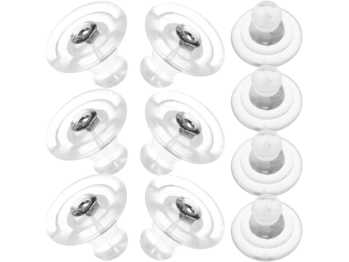 Conjunto De 10 Tarraxas De Silicone Para Brincos