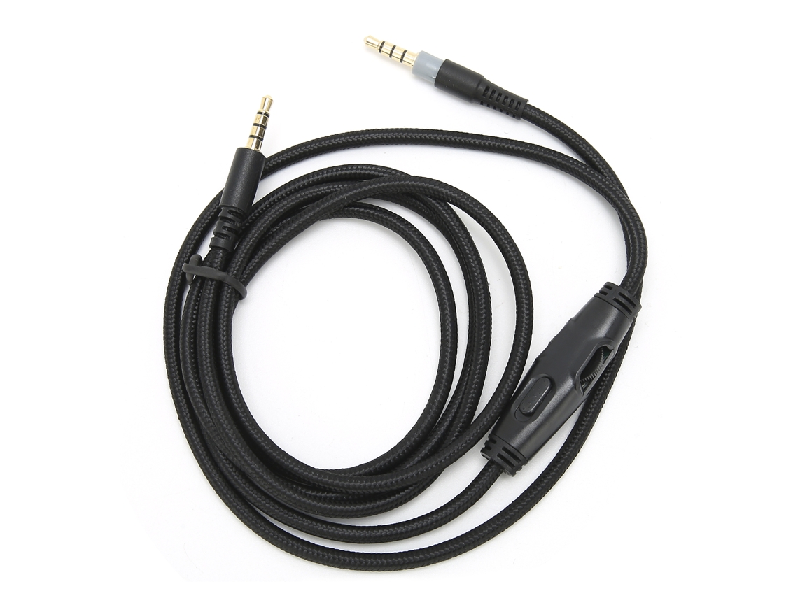Cable de Áudio de 3,5 Mm Macho a Macho com controle de volume para Hyperx Cloud Alpha
