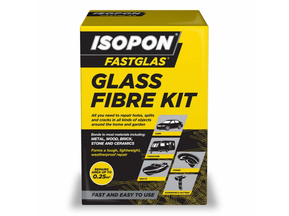 Kit Resina Poliéster + Fibra Fastglas 250 Ml/0,25 M2