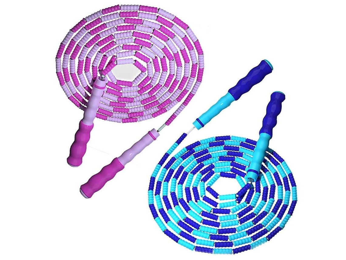 Pacote Com 2 Cordas De Pular Ajustáveis, Equipamento De Fitness Anti Emaranhamento, Contas Macias, Ideal Para Crianças E Mulheres Aquaforge
