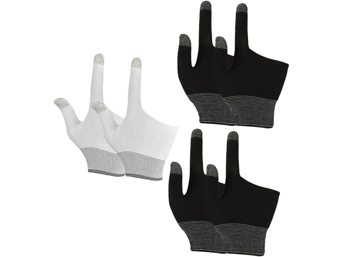 Villcase Conjunto De 3 Pares Luvas Para Jogos Com Tela Sensível Ao Toque Dispositivos Móveis Resistentes Suor