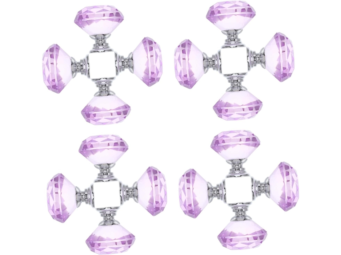 Puxadores Decorativos De Cristal Para Armários, Conjunto De 16 Peças