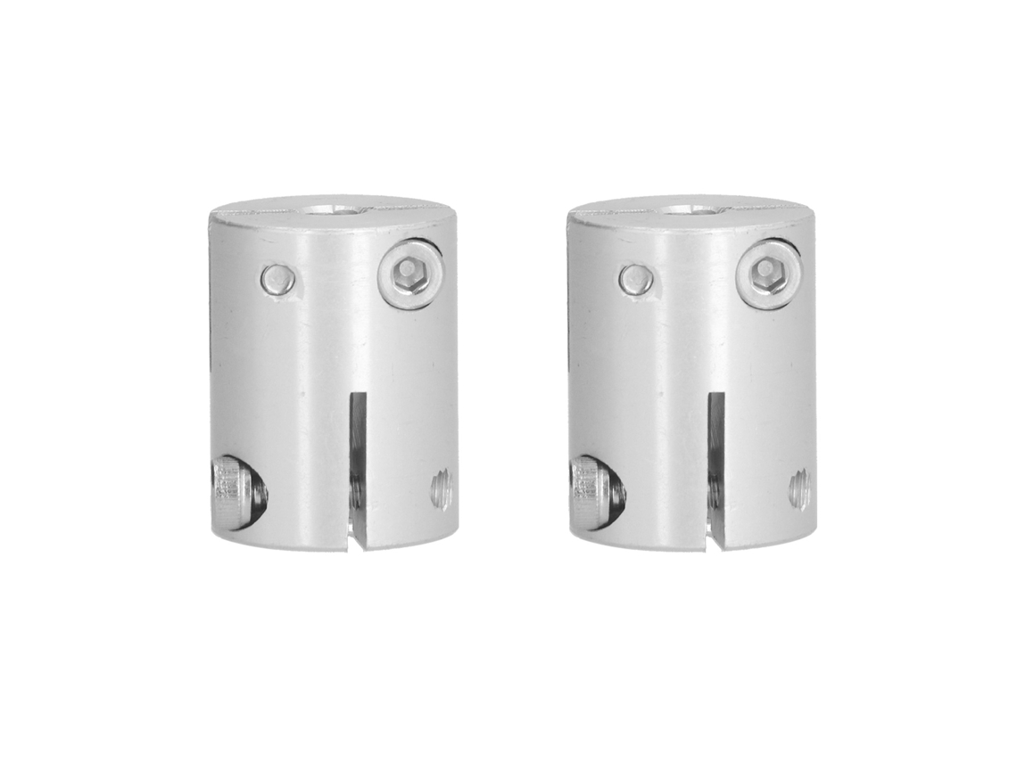 2pcs Acoplamentos De Eixo De Aluminio 6mm A 6mm Alta Carga Fixação Segura Facil Instalação