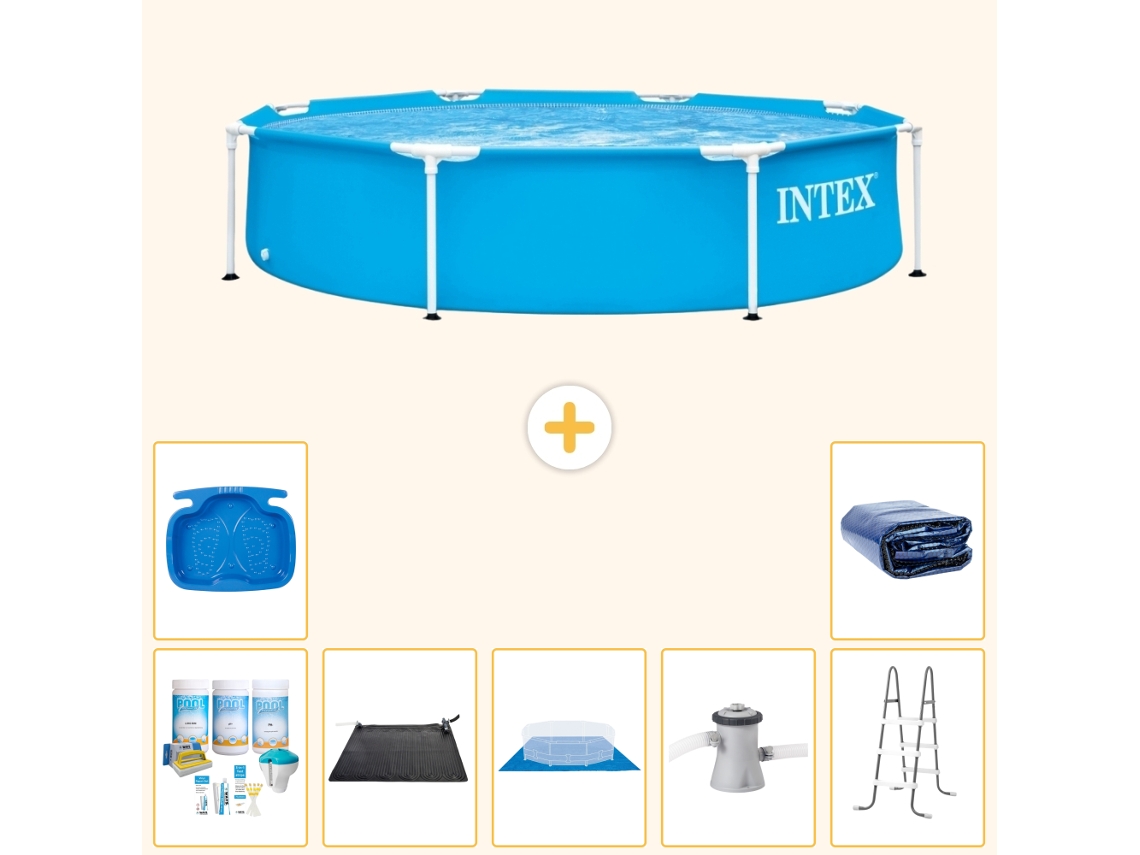 Piscina com Estrutura Redonda 244x51 Cm 8 peças S20404 INTEX