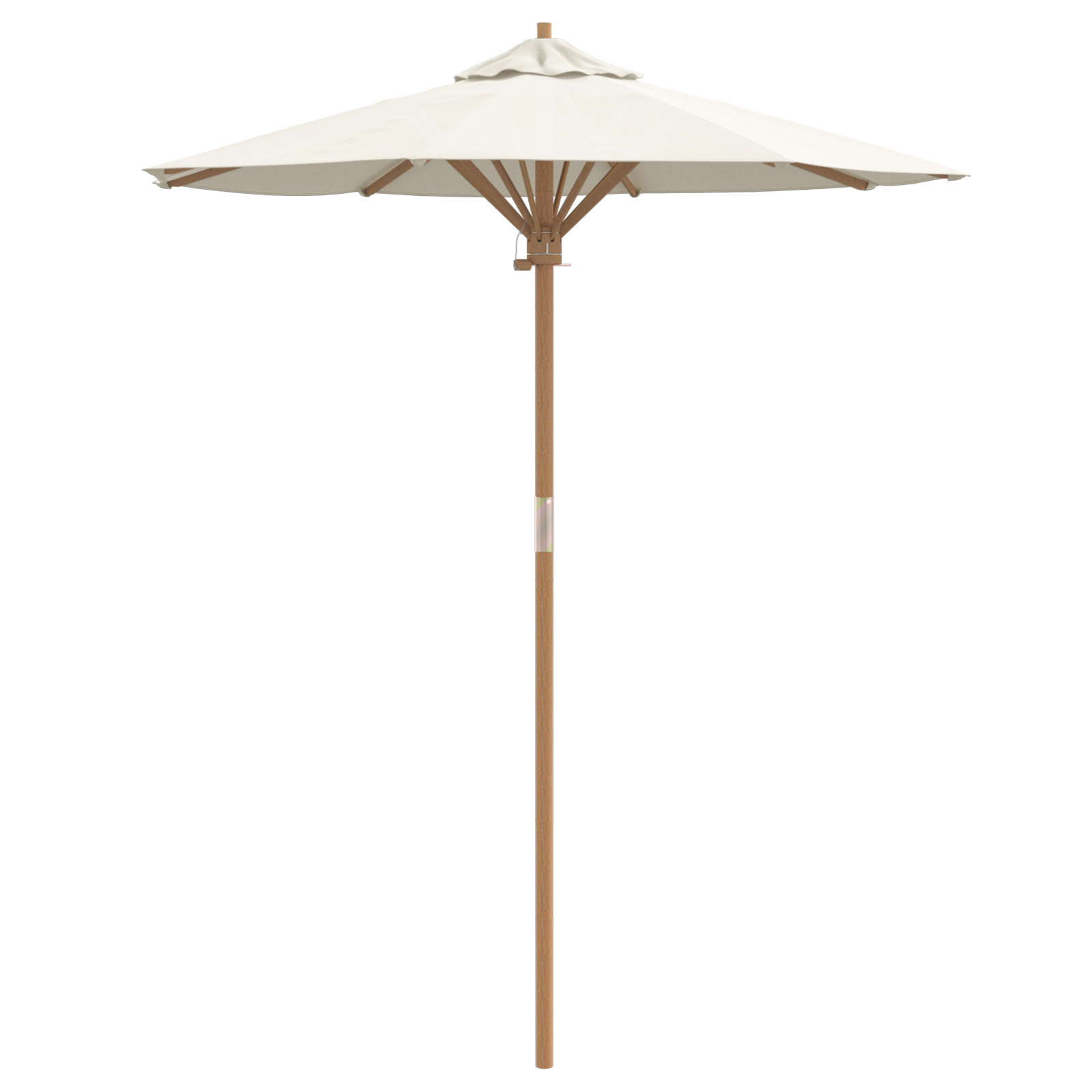 Conjunto 1 Guarda-sol De Jardim Vidaxl Branco Bambu (ø 180 X 230 Cm)