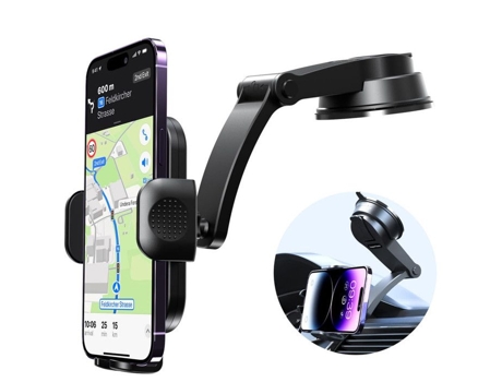Suporte Para Celular No Carro, Vidro Ou Saída De Ar, Rotação 360°, Retrátil, Universal