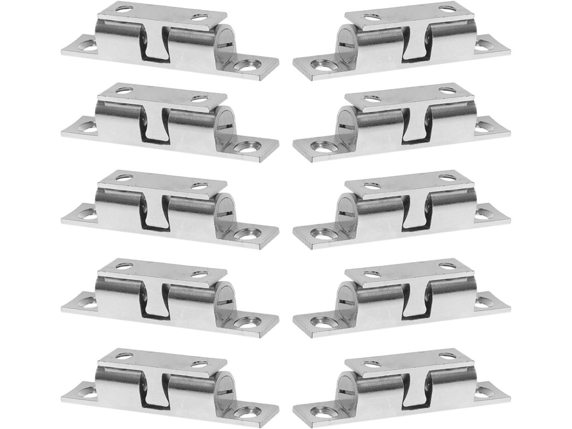 Conjunto de 10 porta-damas de cobre para armários de cozinha.