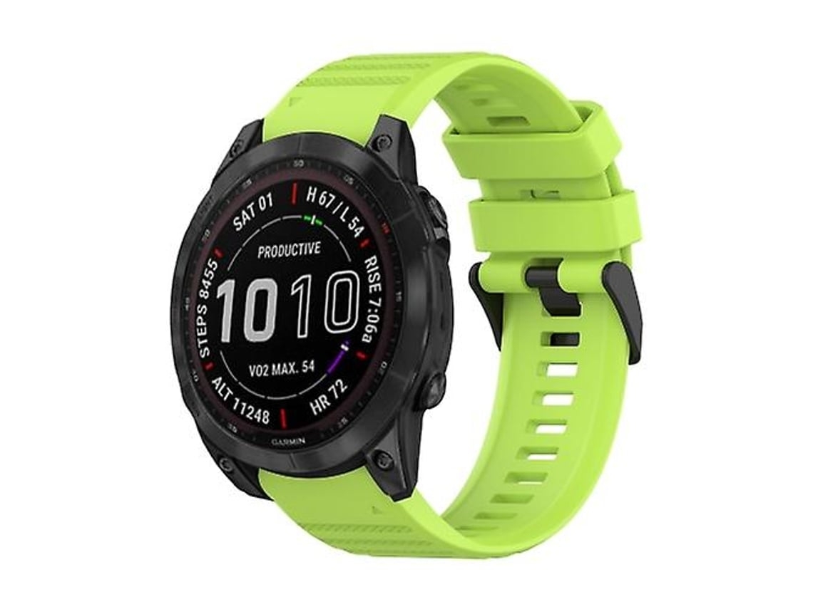 Lurelia Pulseira De Silicone Verde - Limão, Compatível Com Garmin Fenix 7 Solar 22 Mm