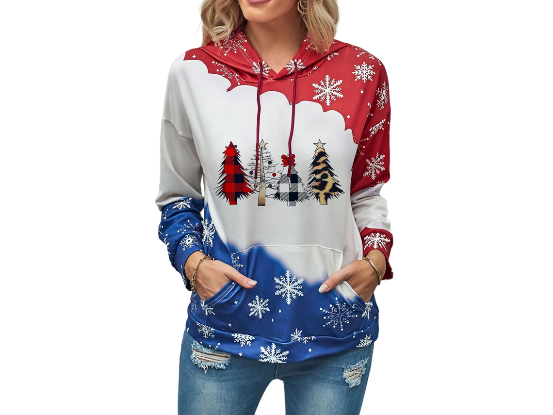 Blusa Feminina Laxiscreed De Algodão Com Decote Redondo, Mangas Longas, Ideal Para Escritório, Azul, Tamanho L