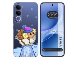 Capa Tumundosmartphone De Silicone Transparente Para Vivo V70 Fe Com Estampa De Cabra Em Desenho Animado