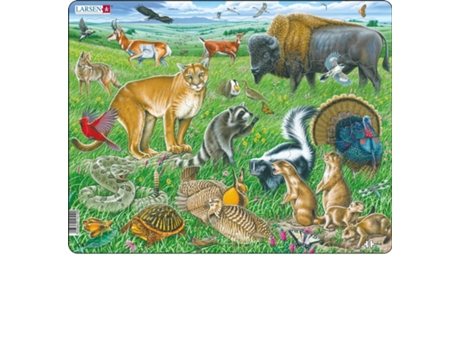 Puzzle LARSEN Maxi La-Fh40 em Forma de 53 Peças Fauna