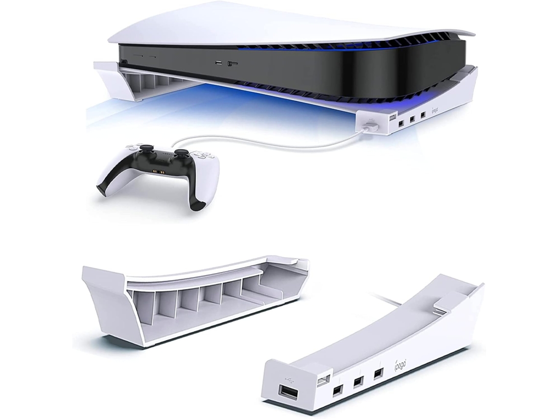 Suporte Horizontal Para Ps5, Base Para Acessórios Ps5 Com 4 Portas Usb