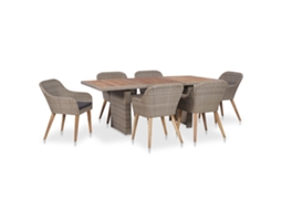 Outdoor Dining Set, Outdoor Dining Sets Vidaxl Marrom Rattan / Vime (n/a)