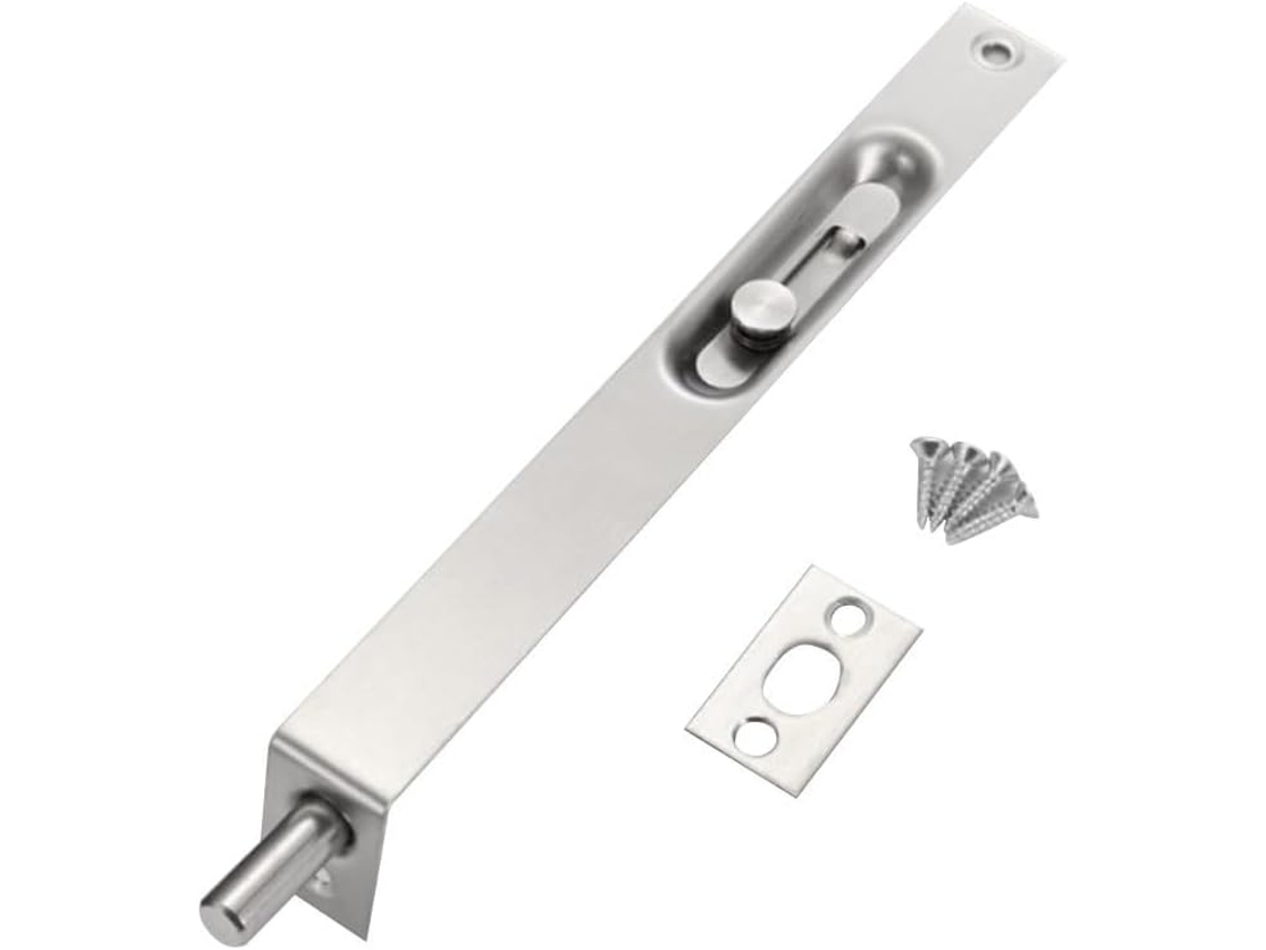 Fecho De Porta Deslizante Elegante E Seguro Em Aço Inoxidável, Com Acionamento Por Botão Fácil De Usar E Função Retenção