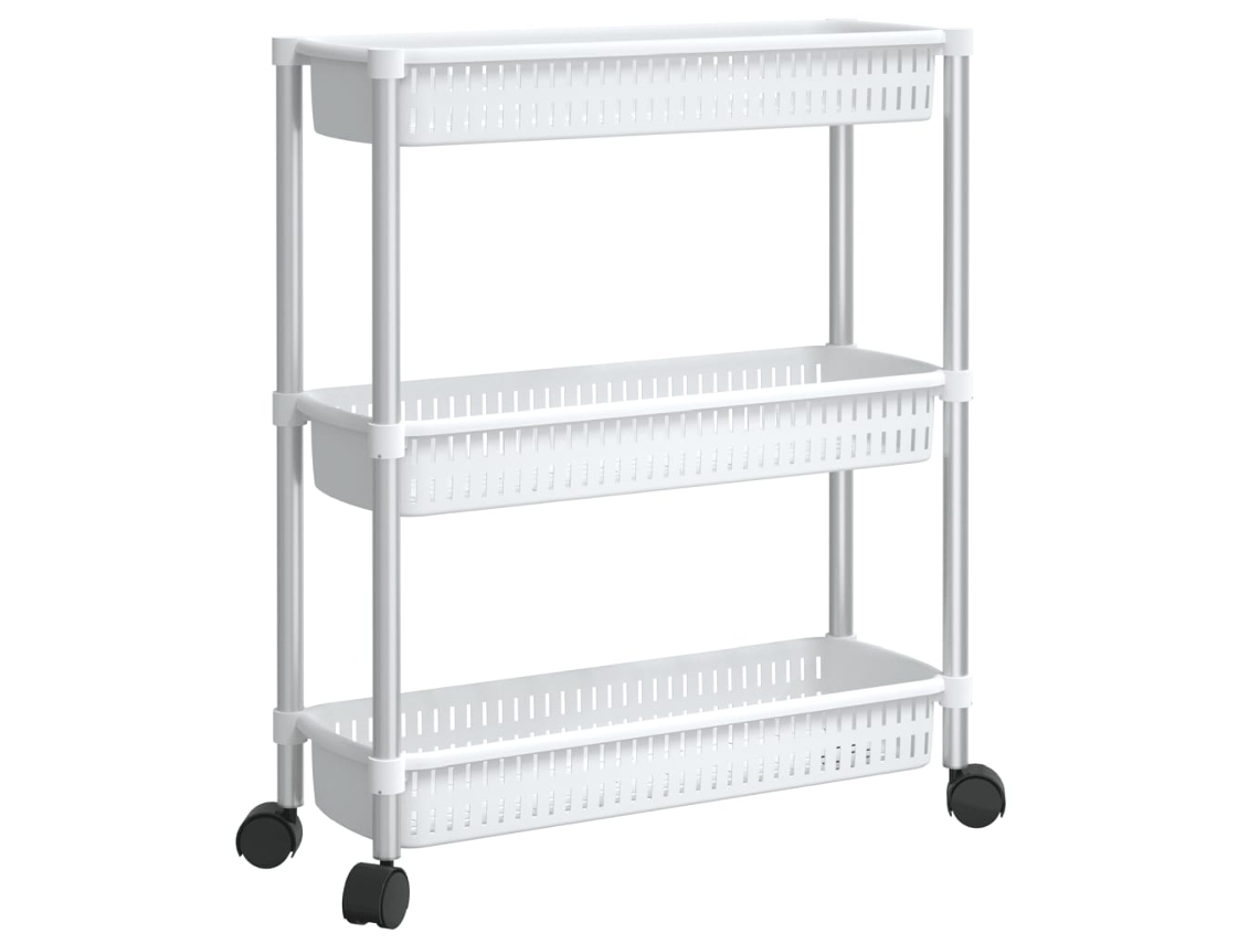 Storage Trolley, Storage Trolleys Vidaxl Branco Alumínio