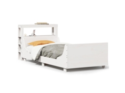 Bed Frame, Bed Frames Vidaxl Branco Madeira De Pinho (75 X 190 Cm)