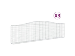 Gabion Basket, Gabion Baskets Vidaxl Prateado Ferro (400 X 30 X 100/120 Cm)
