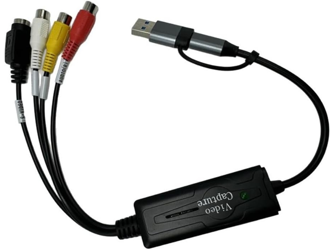 Adaptador De Vídeo Composto Av Para Usb Tipo-c, Placa De Captura De Vídeo