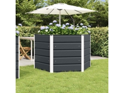 Vidaxl Floreira Antracite 129 X 129 X 75 Cm Aço
