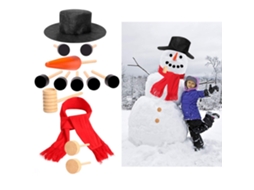 Mali kit Decoração Boneco de Neve 13pcs, Acessórios Natal Outdoor Inverno para Crianças