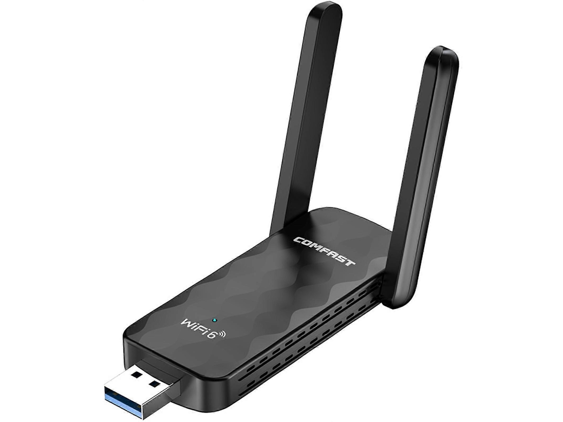 Adaptador Wi Fi 6 Usb Sem Fio 802.11ax 1800 Mbps 2.4g/5.8g Usb 3.0 Hengjian