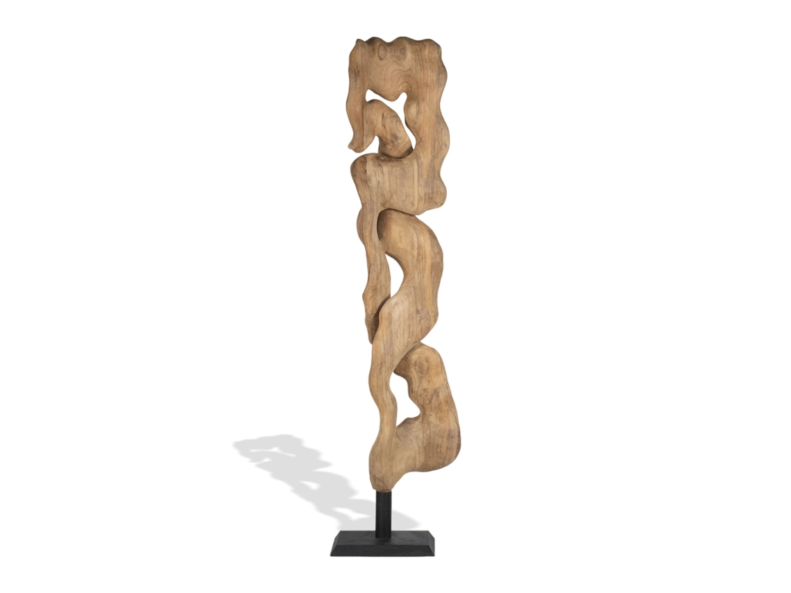 Escultura em Ferro Esculpido em Estilo Natural, 26x30x90cm ALEXANDRA HOUSE LIVING