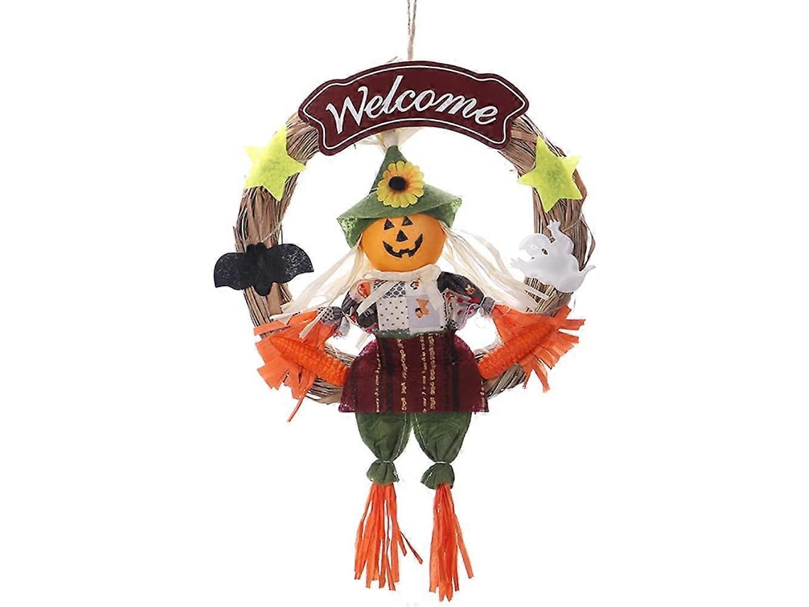 Decoração de Halloween com Espantalho e Abóbora Pendurada 2 Slowmoose