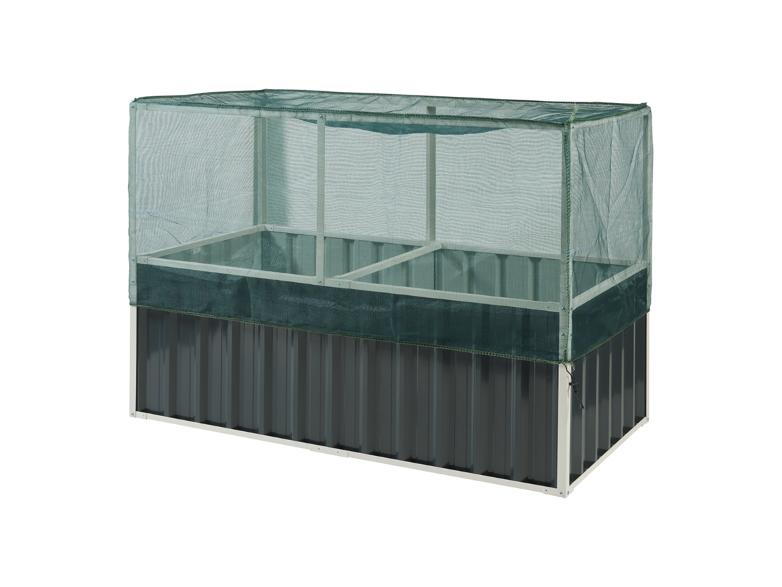 Horta urbana alta Alblasserdam com rede de aço 174x90x118 cm - Antracite [EN.CASA]