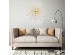 Vidaxl Relógio De Parede Metal 70 Cm Dourado
