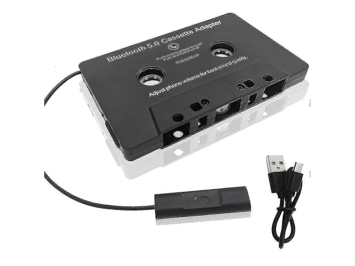 Cabo Usb, Adaptador Universal Bluetooth 5.0 Para Cassete, Abs, Preto, Para Telemóvel