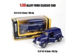 Miniatura de Carro em Escala 1/38, Modelo de Carro Clássico, Brinquedo Infantil. MDUG