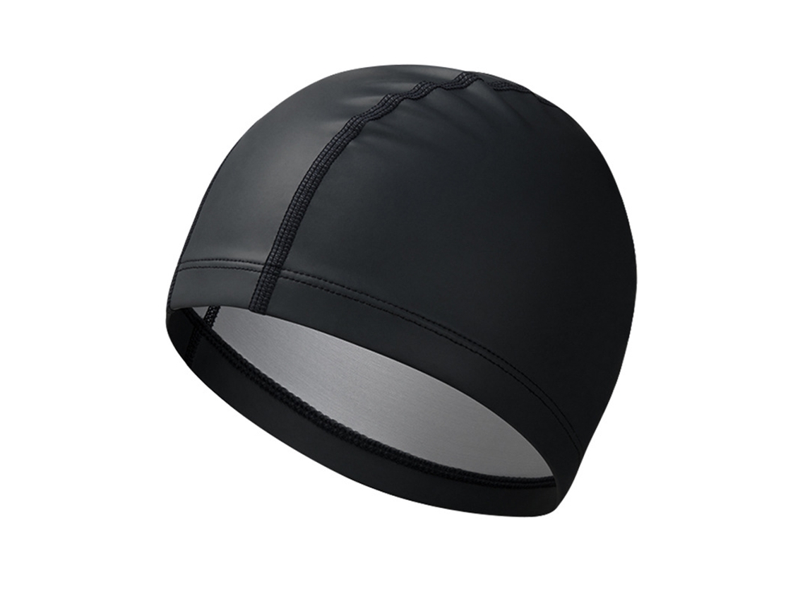 Touca de Natação Adulto em Pu Preto Acessórios para Piscina ZMDECQNA
