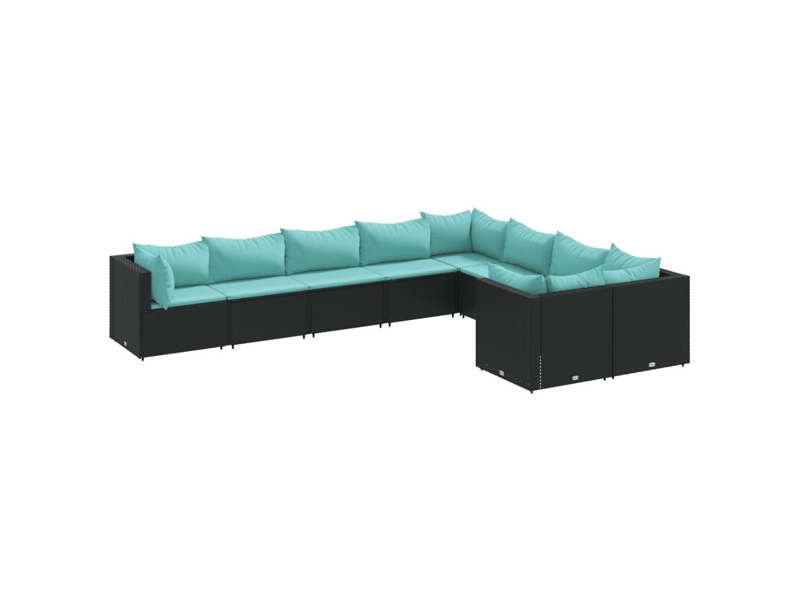 Garden Sofa Set, Garden Sofa Sets Vidaxl Preto Rattan / Vime (n/a)