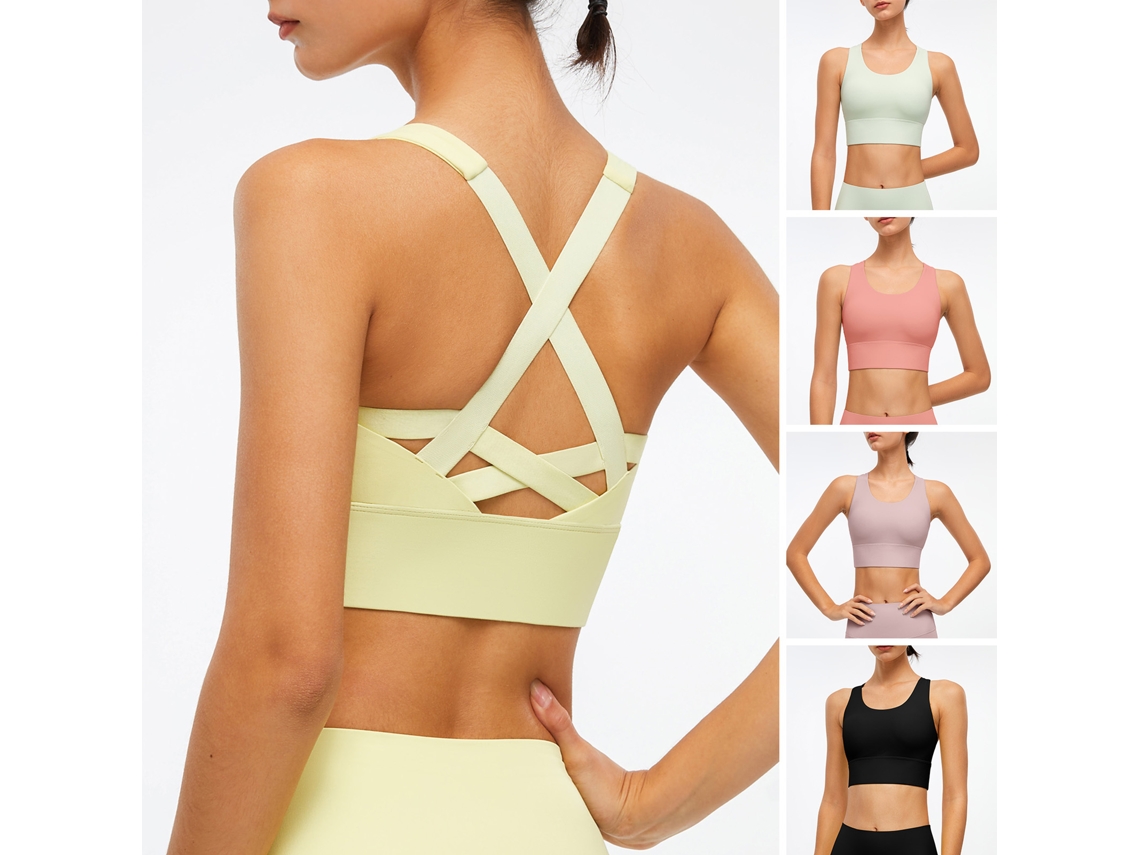 2026rebe-sujetador Deportivo De Yoga Para Mujer Camiseta De Pilates Con Relleno Tirantes Espalda Suave Y Cobertura Completa